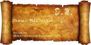 Dunai Mónika névjegykártya