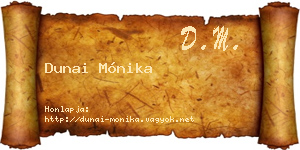 Dunai Mónika névjegykártya